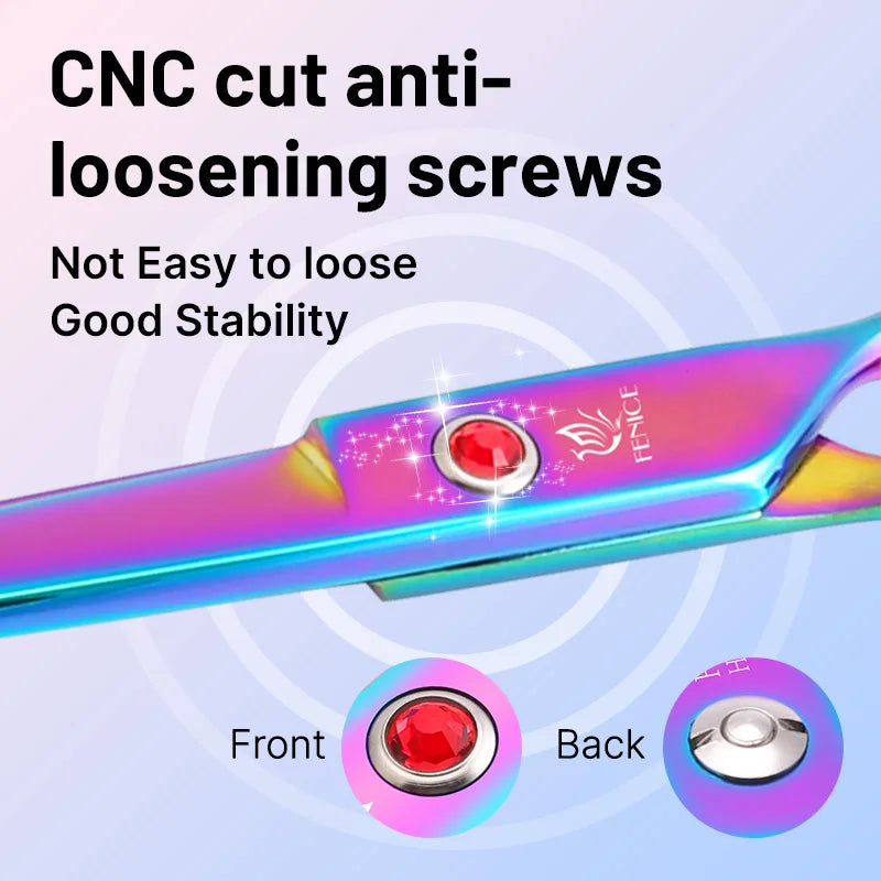 Fenice Stainless Steel Dog Grooming Scissors Professional Pet Shears Set