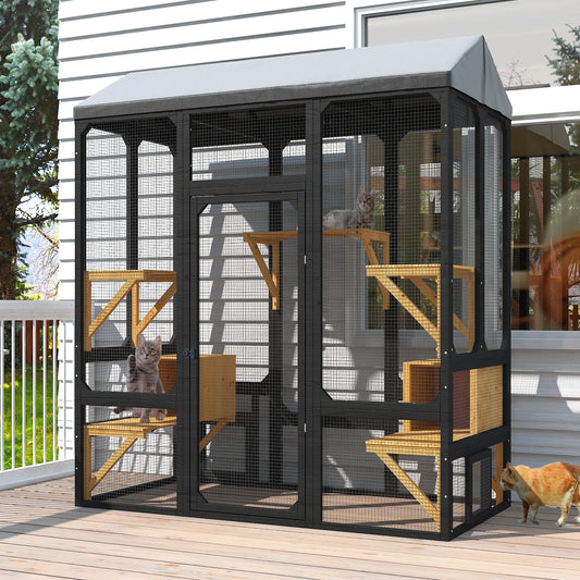 Waterproof Outdoor Cat Catio Walk In Platforms And Boxes