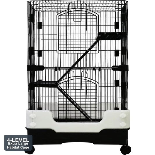 Spacious Multi-Level Small Animal Habitat Cage For Indoor Pets