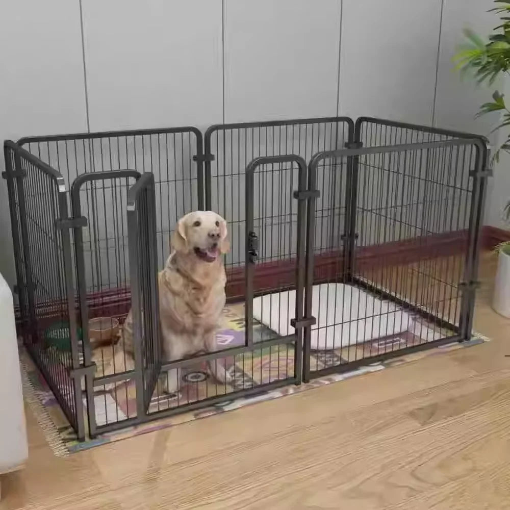 Heavy Duty Foldable Stainless Steel Pet Exercise Kennel Playpen