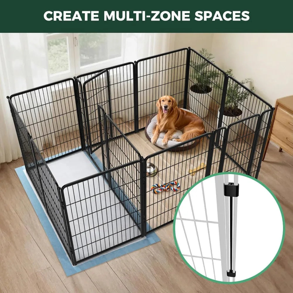 Indoor Dog Playpen With Safe Expandable Heavy Duty Design