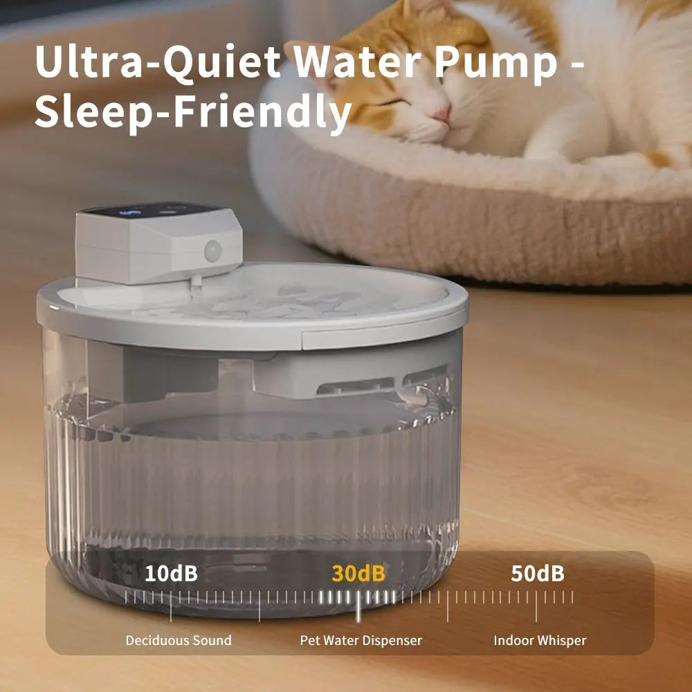 Automatic Rechargeable Cat Water Dispenser Featuring Ultra Quiet Pump