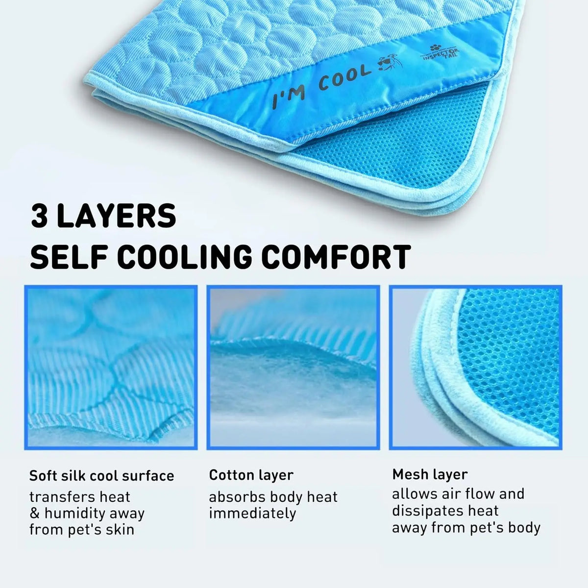 Waterless Self Cooling Dog Mat For Indoor And Outdoor Use