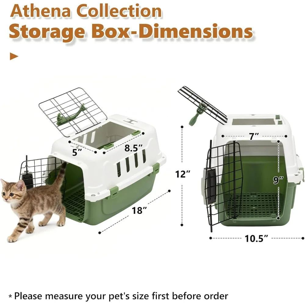 Athena Collection Hard-Sided Pet Travel Carrier With Two-Door Access