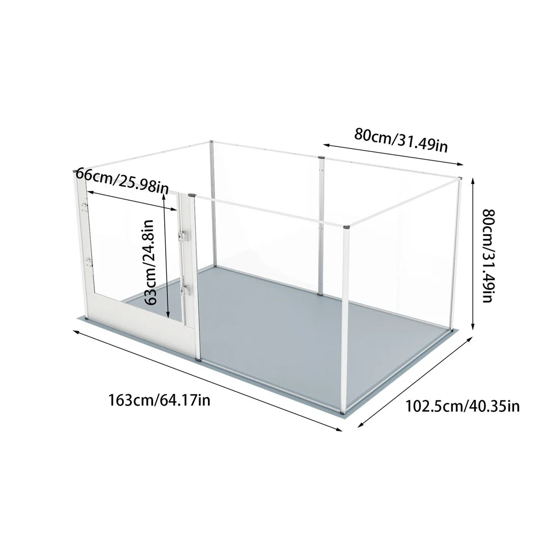 BINGOPAW Clear Acrylic Pet Playpen Waterproof Pad For Small Pets