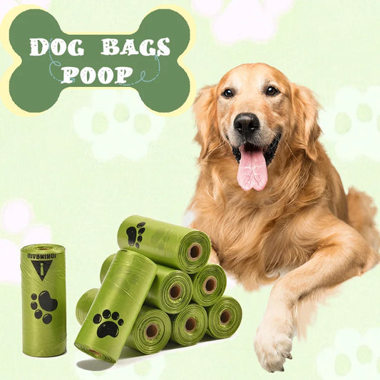 Extra Thick Disposable Leak Proof Paw Print Pet Waste Bags