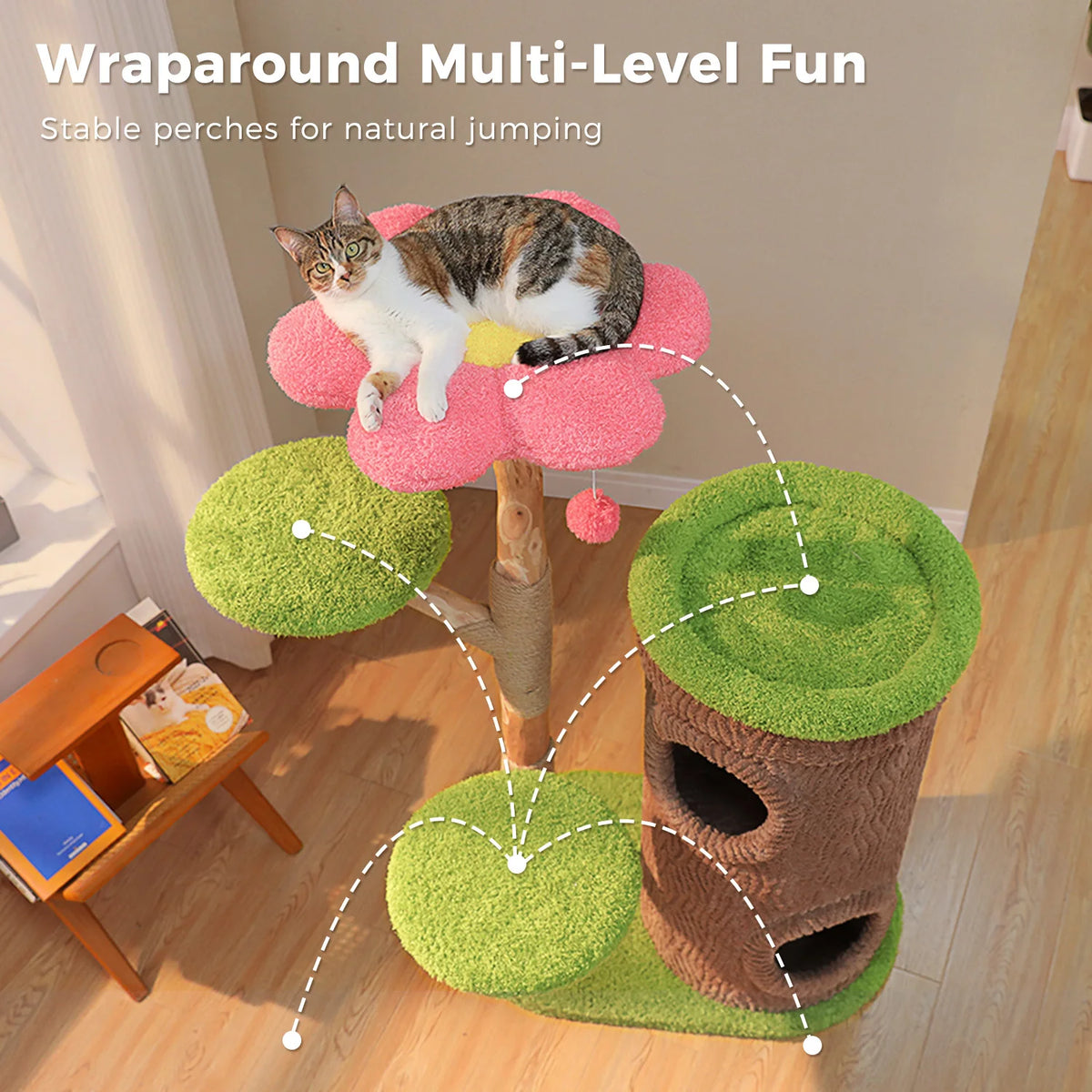 P Cat Tree With Spacious Condos Scratching Posts Cozy Beds