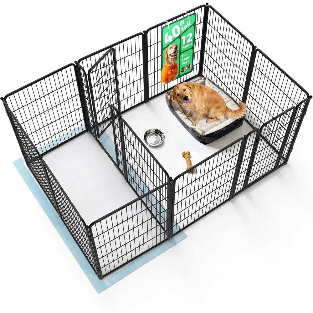 Indoor Dog Playpen With Safe Expandable Heavy Duty Design