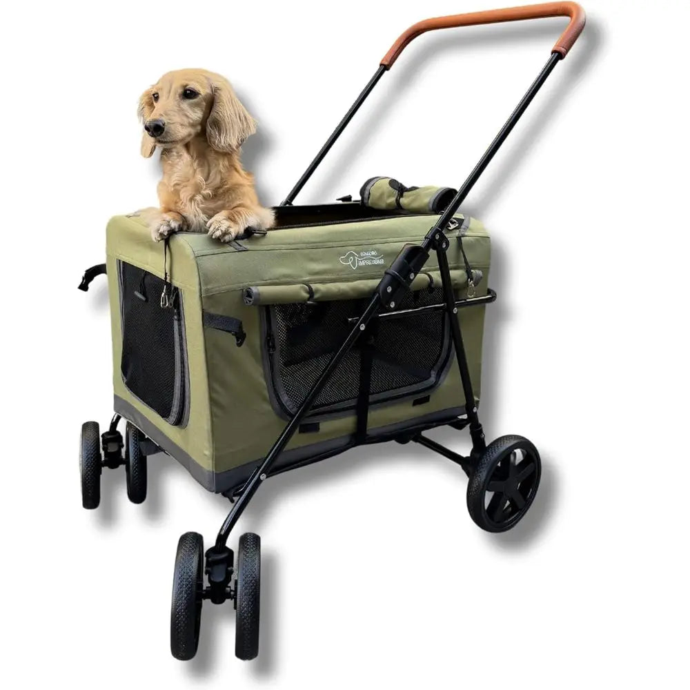 Foldable 2 In 1 Pet Stroller And Portable Travel Carrier