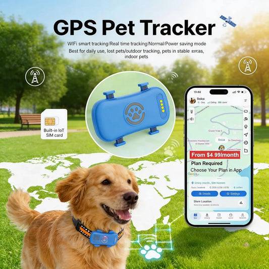 WANWAYTECH 4G GPS Pet Tracker With Live Location Tracking