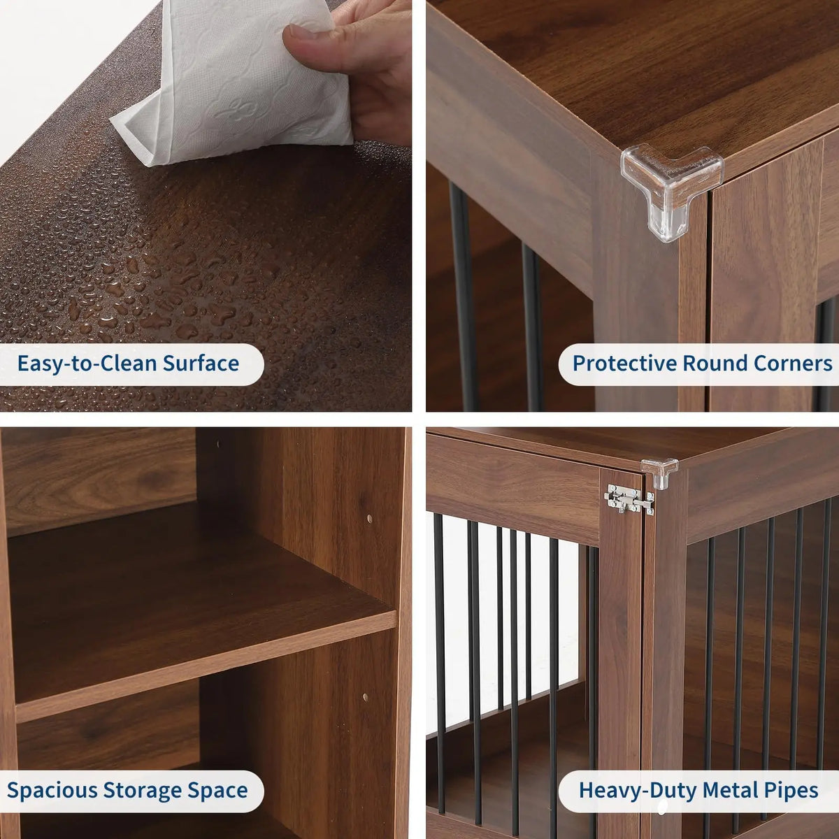 Premium Wooden Dog Crate Furniture And Nightstand For Small Dogs