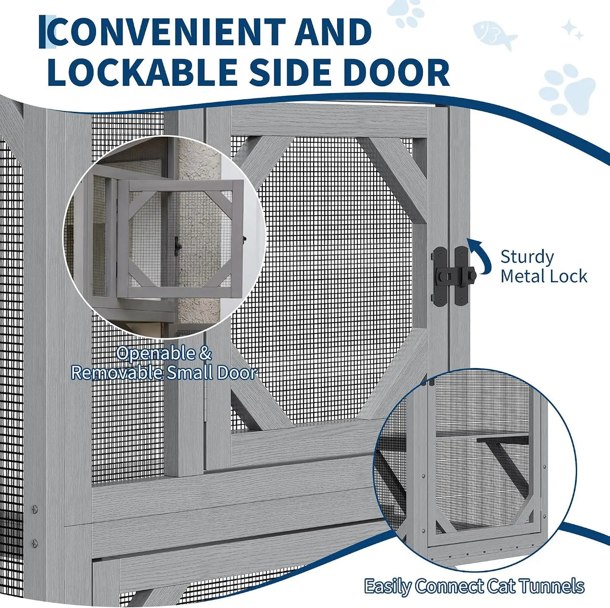 Expandable Wooden Window Catio Cat Enclosure With Perch