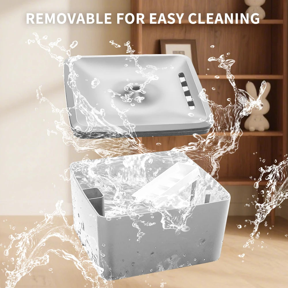 Easy Clean Square Pet Water Feeder For Cats And Dogs