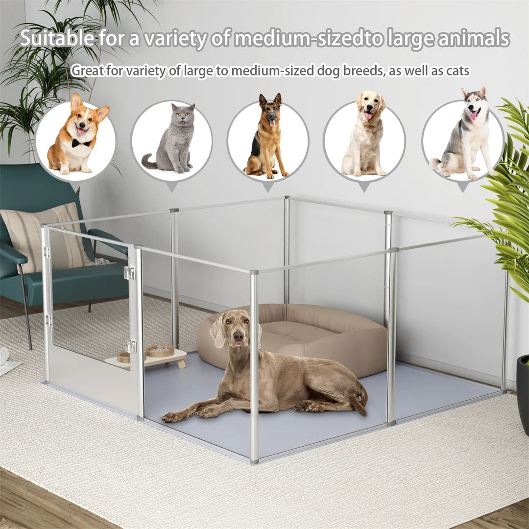 BINGOPAW Clear Acrylic Pet Playpen Waterproof Pad For Small Pets