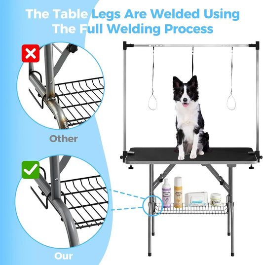 Garvee Professional Foldable Stainless Steel Dog Grooming Table
