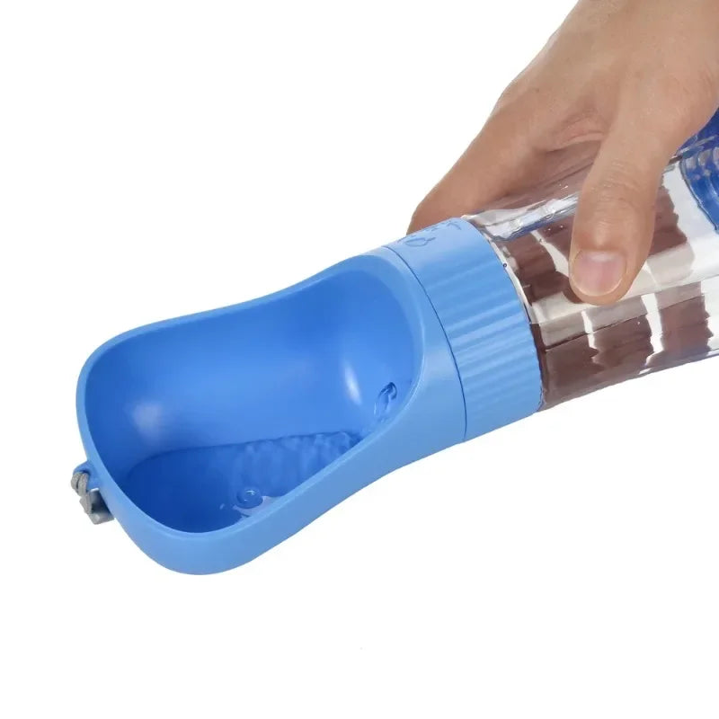 Glass Pet Water And Food Dispenser Bottle Portable For Dogs