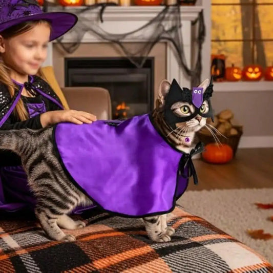 Pet Vampire Cape Halloween Bat Costume For Dogs And Cats