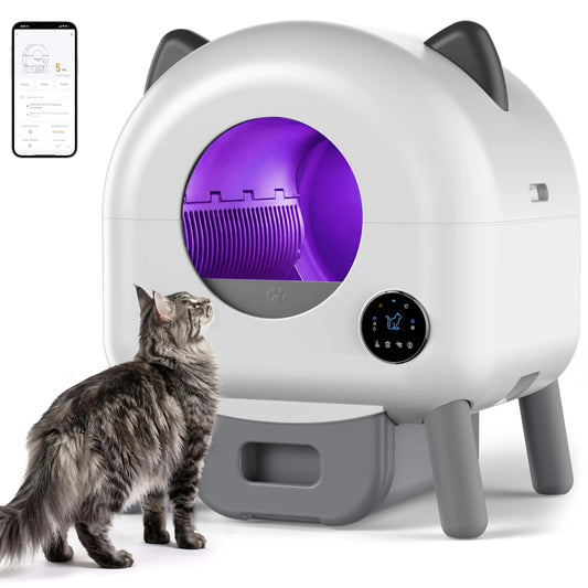 HiMiss Automatic Self Cleaning Cat Litter Box Smart App Controlled