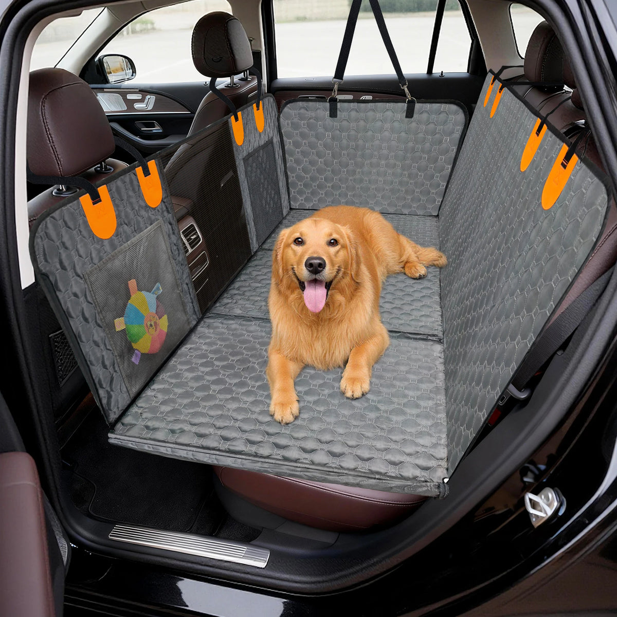 Hard Bottom Dog Car Seat Extender Waterproof Rear Seat Protector