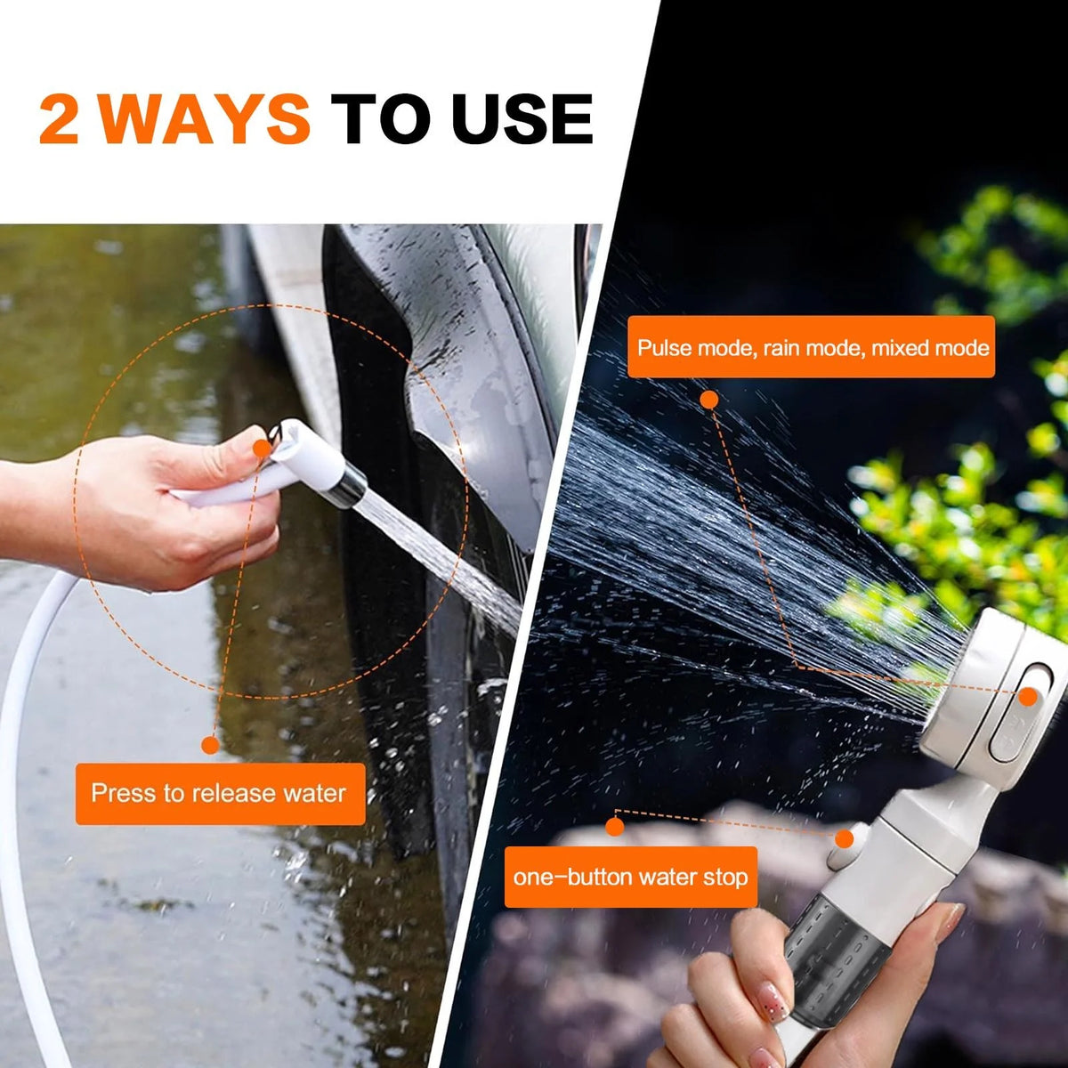 Portable Handheld Pet Shower Sprayer for Bathing and Outdoor Grooming