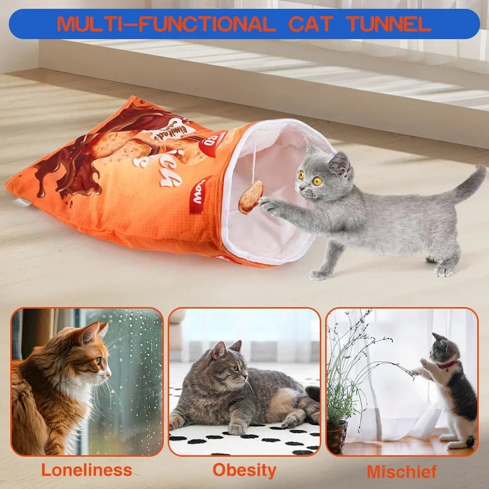 Collapsible Cloth Cat Tunnel Interactive Pet Digging Toy