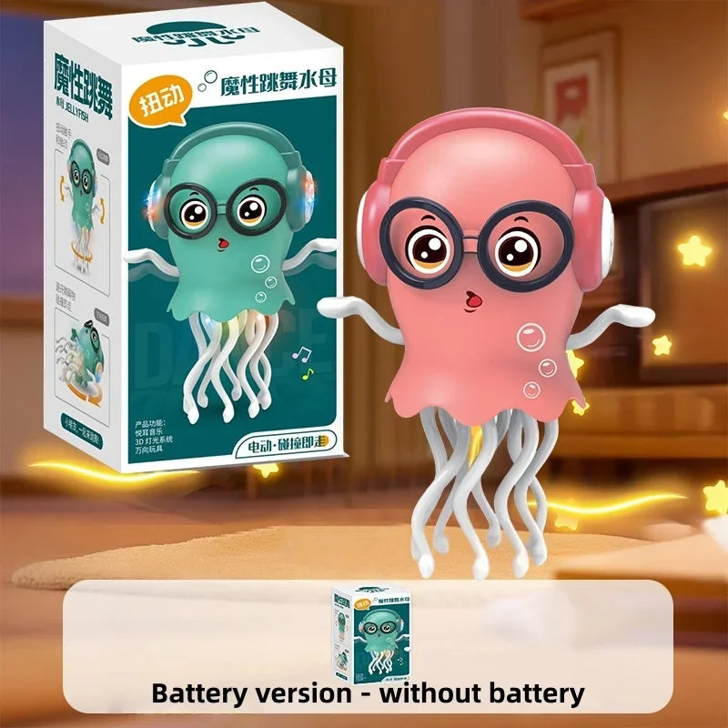 Led Electric Crawling Dancing Jellyfish Interactive Smart Cat Toy