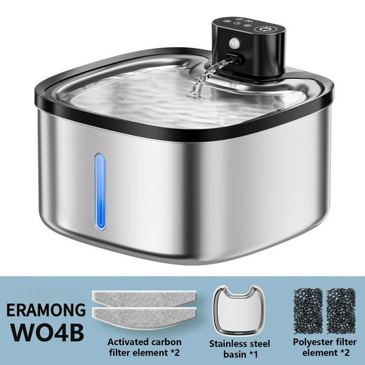 ERAMONG Wireless Smart Cat Water Fountain With Motion Sensor