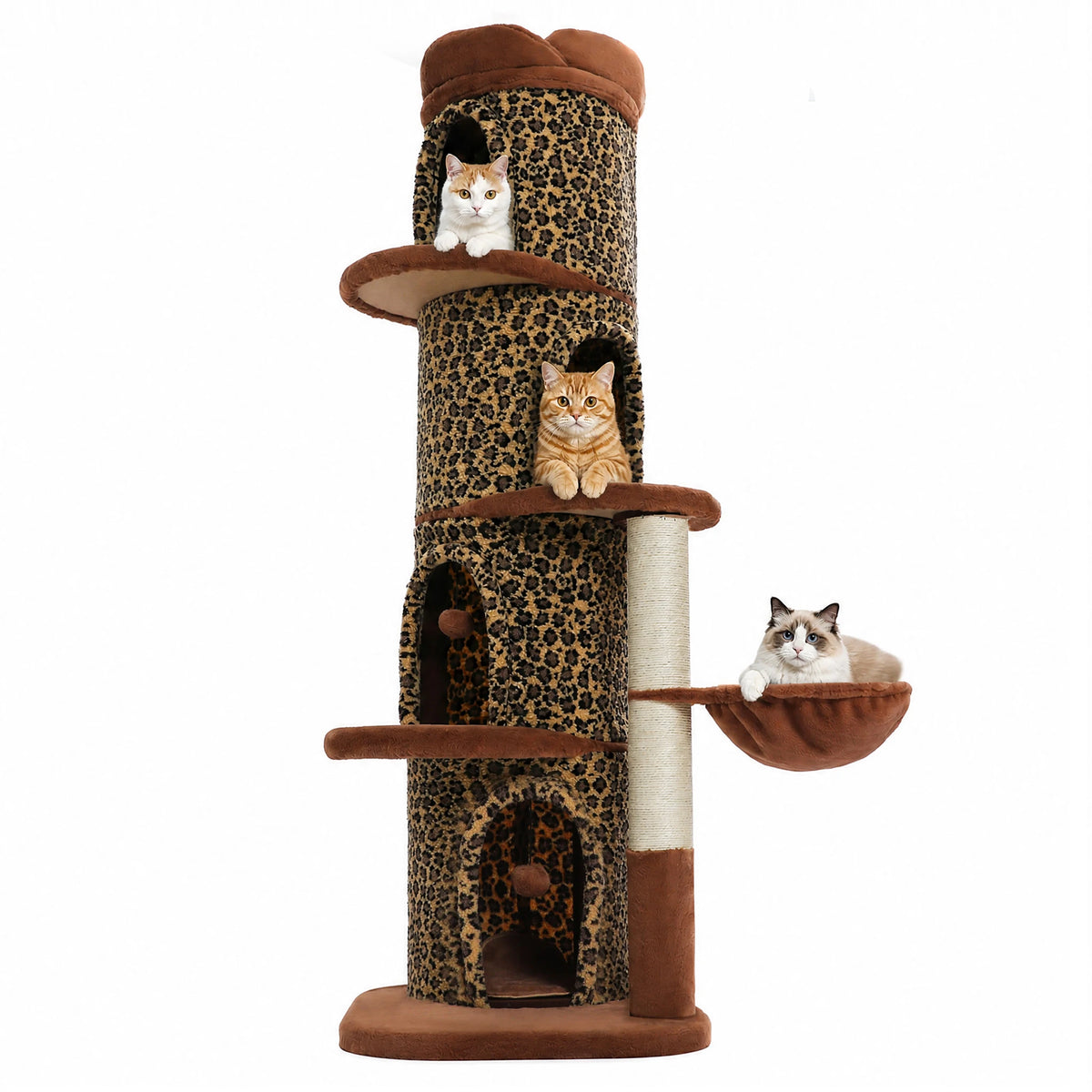 P Cat Tree With Spacious Condos Scratching Posts Cozy Beds