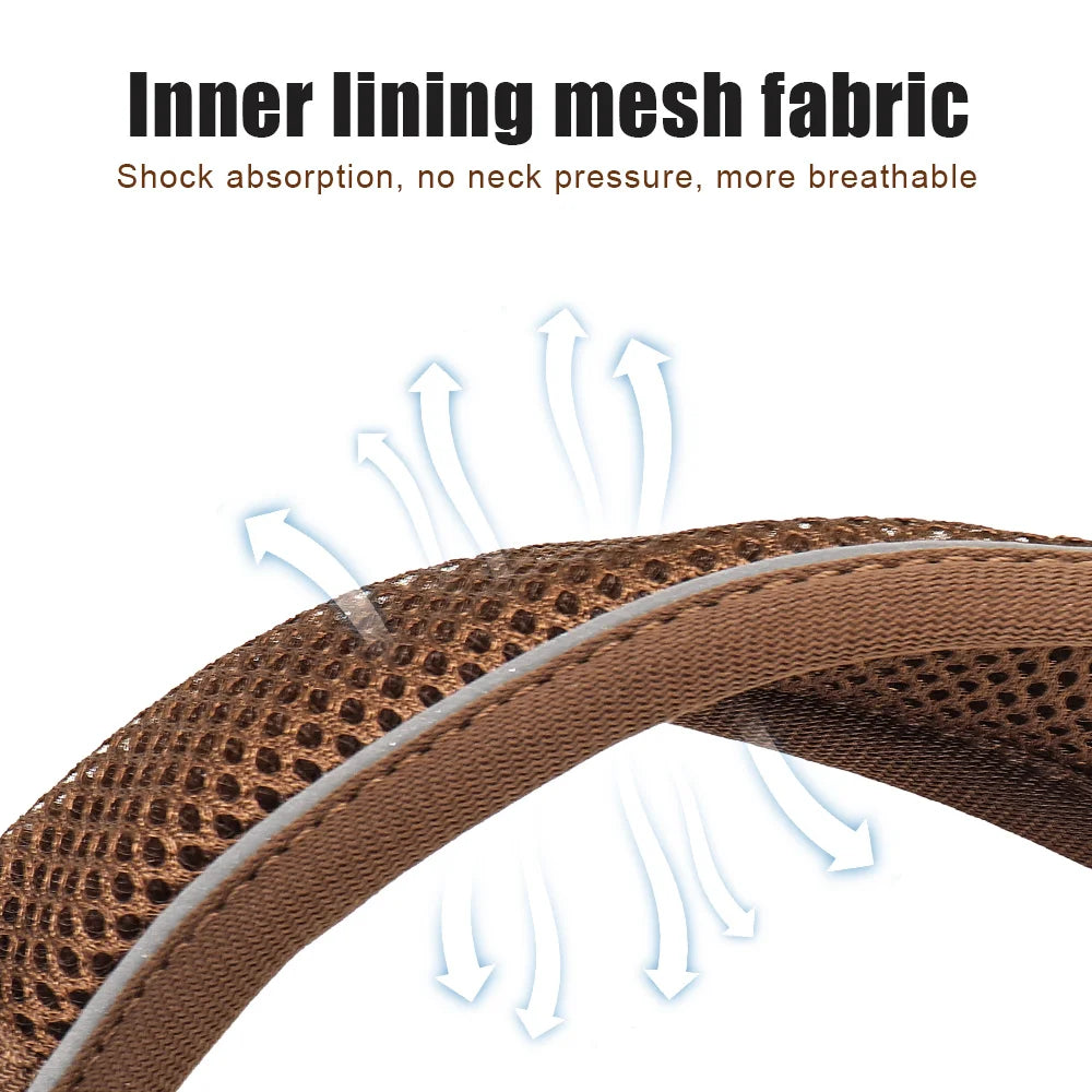 Personalized Breathable Mesh Dog Collar Reflective Free Engraving