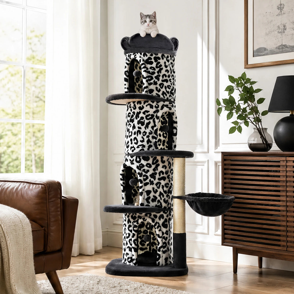 P Cat Tree With Spacious Condos Scratching Posts Cozy Beds