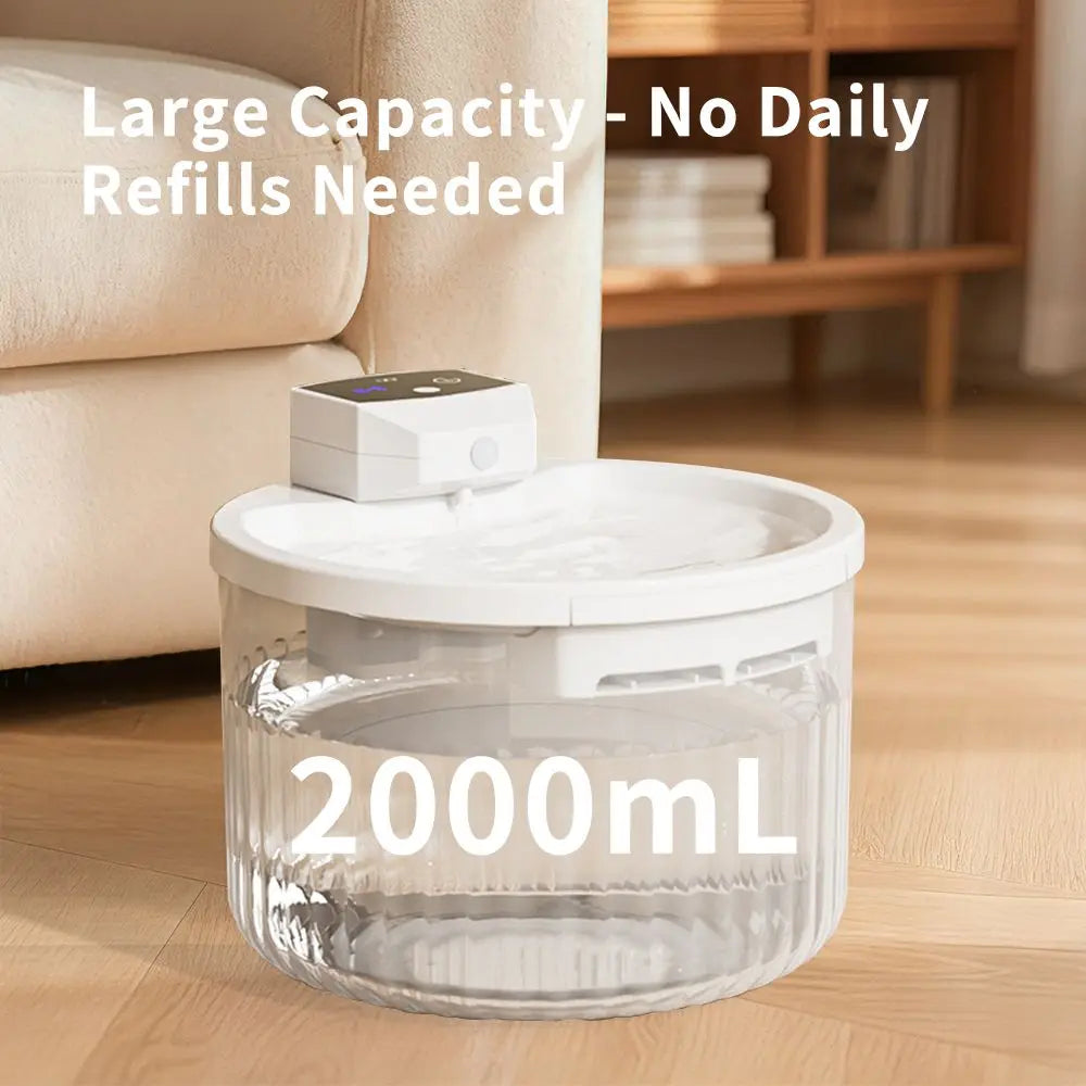 Automatic Rechargeable Cat Water Dispenser Featuring Ultra Quiet Pump