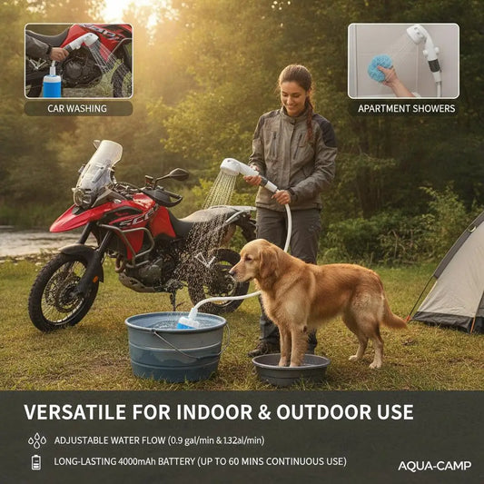 Rechargeable Handheld Shower Sprayer With Compact Pump
