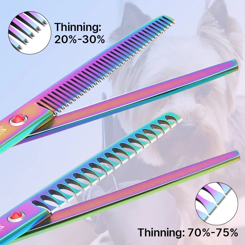 Fenice Stainless Steel Dog Grooming Scissors Professional Pet Shears Set