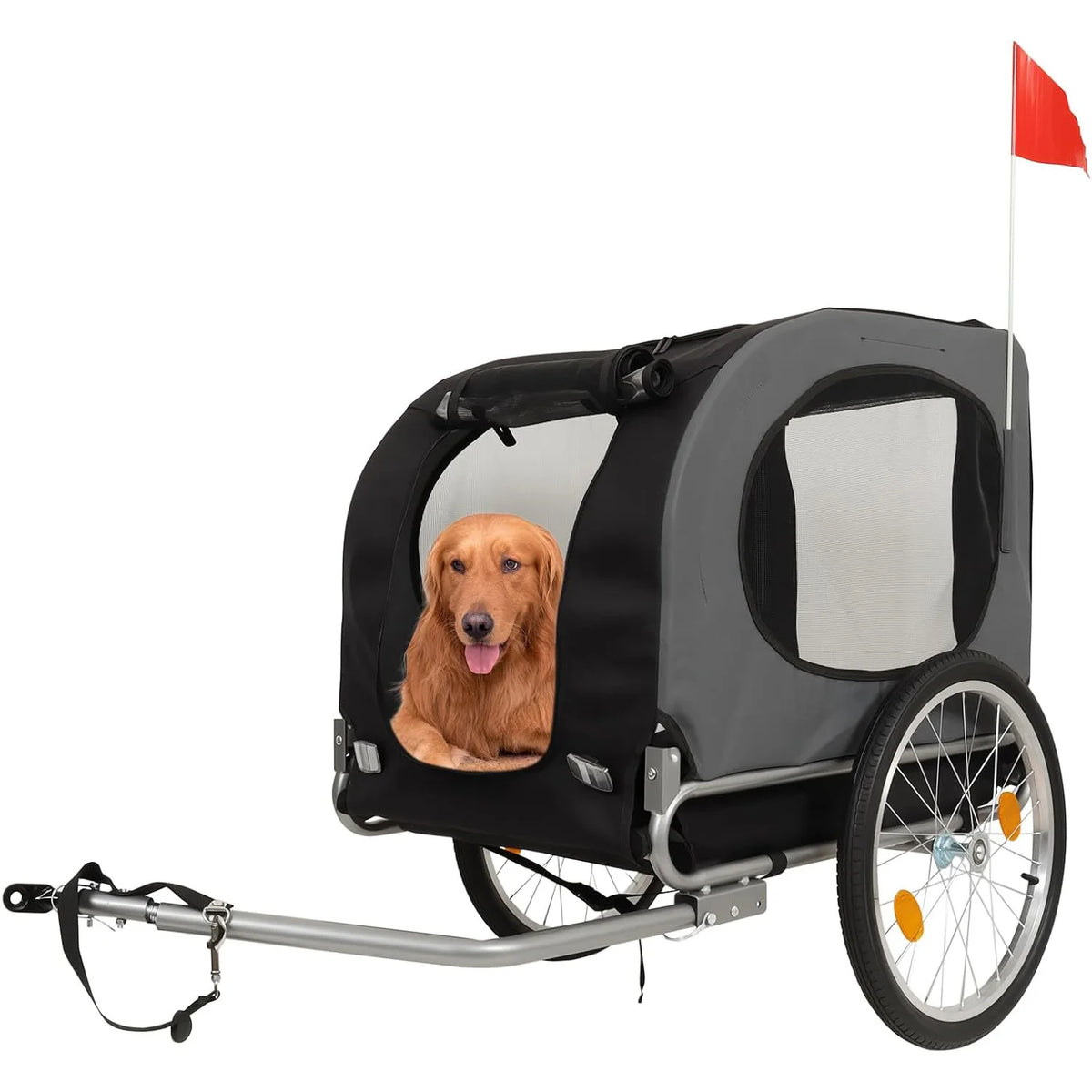 HiMISS Dog Bike Trailer And Jogging Stroller With Ventilated Design