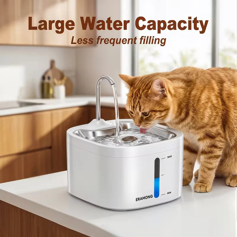 Automatic Stainless Steel Pet Water Dispenser With Tray