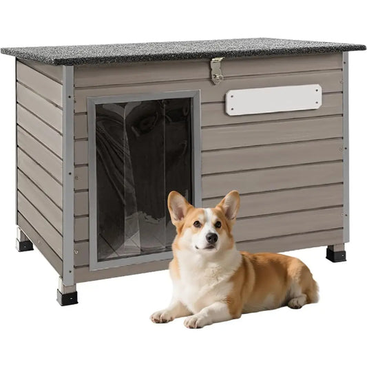Outdoor And Indoor Dog House With Easy Clean Openable Roof