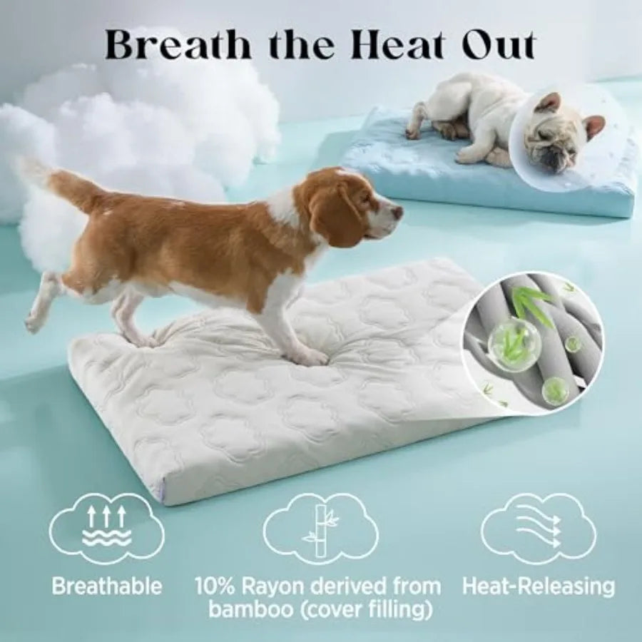 Breathable Orthopedic Cooling Dog Bed With Washable Cover