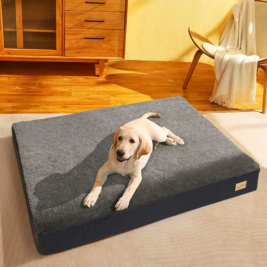 Jumbo Orthopedic Dog Bed With Memory Foam Waterproof Washable Cover