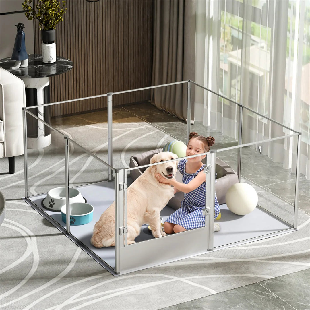 BINGOPAW Clear Acrylic Pet Playpen Waterproof Pad For Small Pets