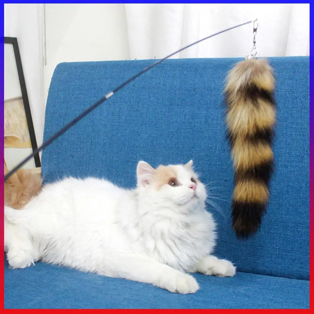 Shunmaii Telescopic Feather Cat Teaser Wand Interactive Toy for Play