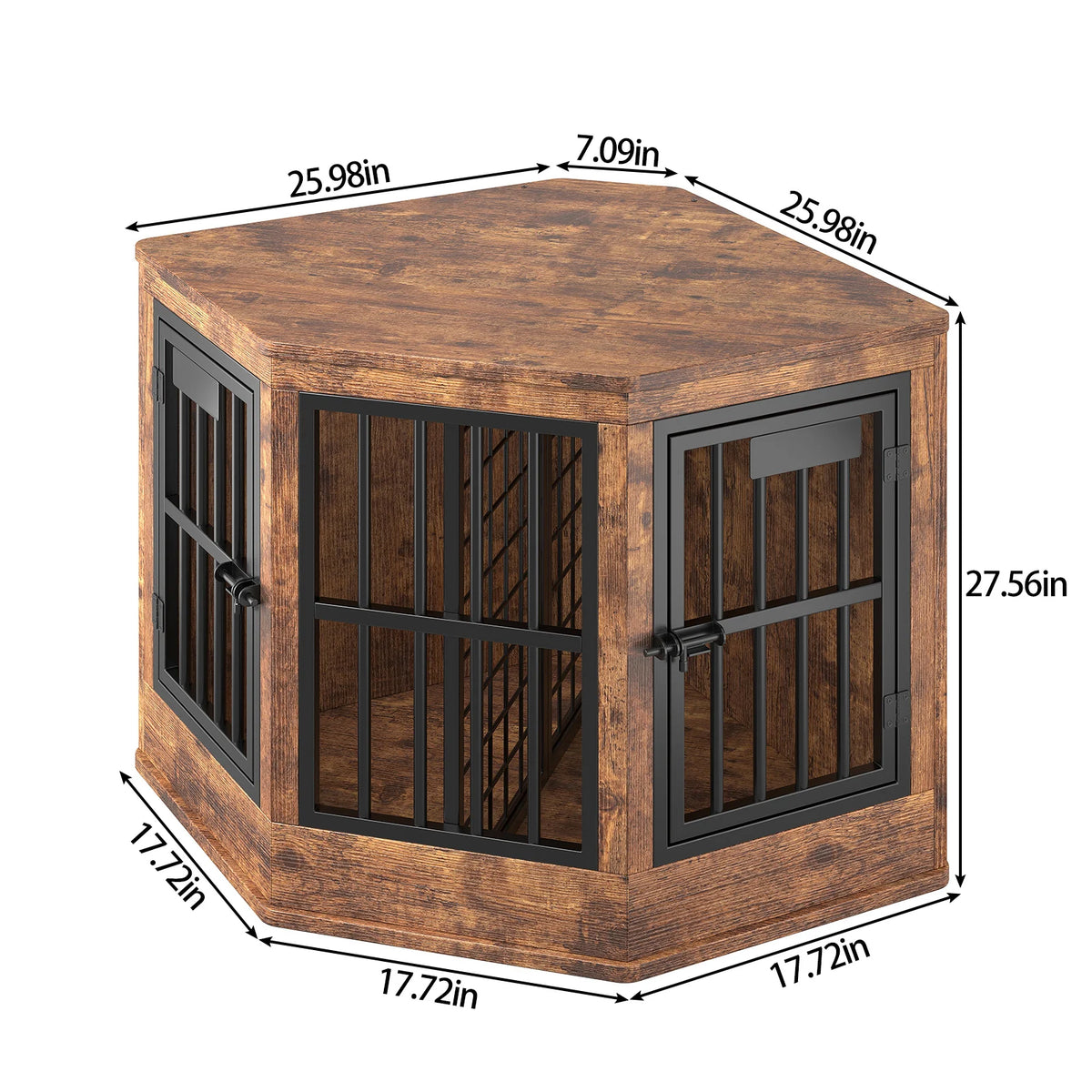 Modern Wooden Corner Dog Crate Furniture And TV Console