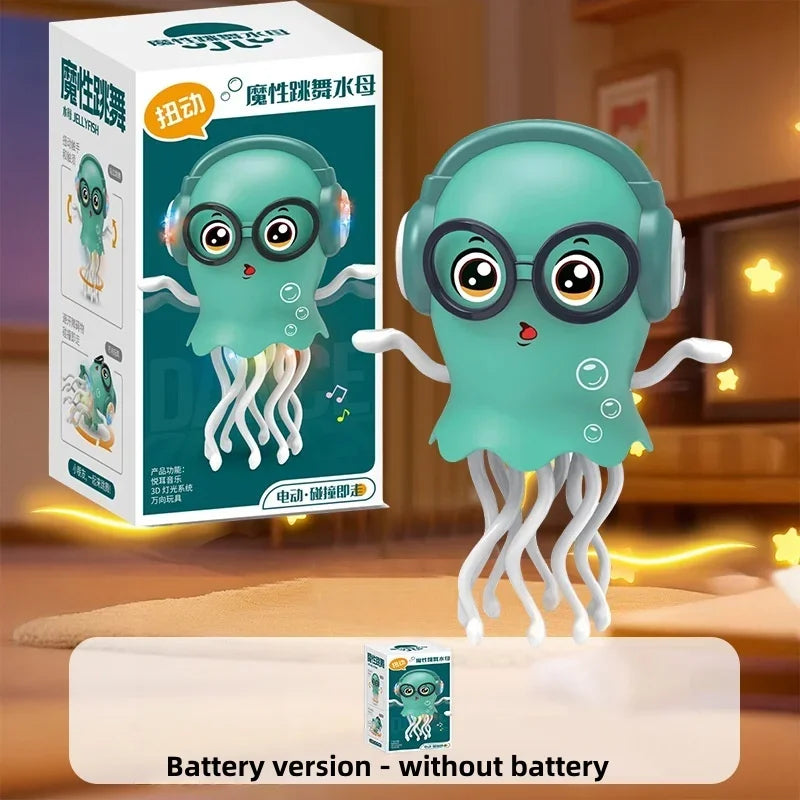 Led Electric Crawling Dancing Jellyfish Interactive Smart Cat Toy