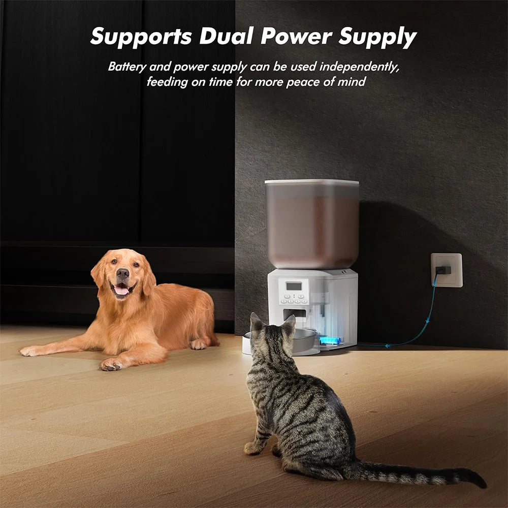 Nityers Automatic Pet Feeder With Voice Recording And Stainless Bowl